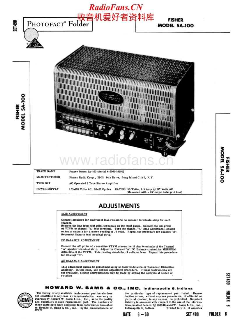 Fisher-SA-100-Service-Manual电路原理图.pdf_第1页