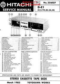 Hitachi-DE-1-Service-Manual电路原理图.pdf