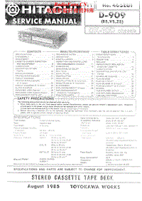 Hitachi-D-909-Service-Manual电路原理图.pdf
