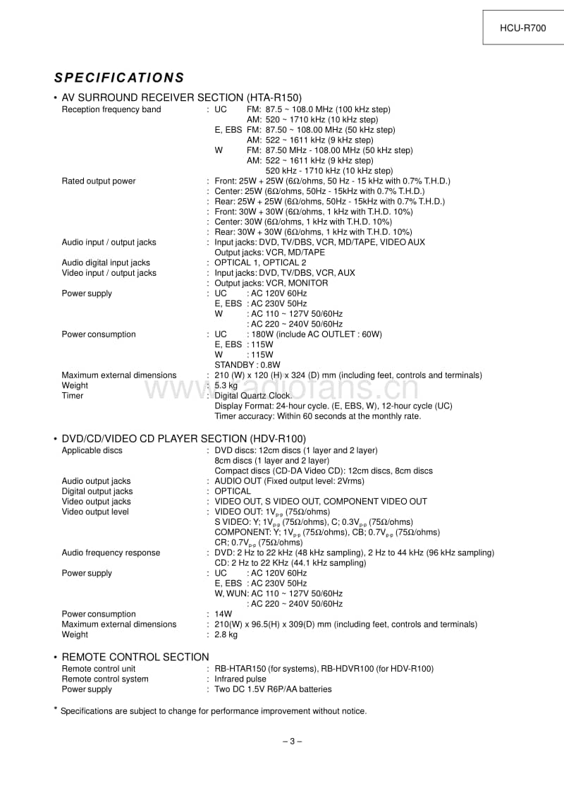 Hitachi-HCUR-700-UC-Service-Manual电路原理图.pdf_第3页