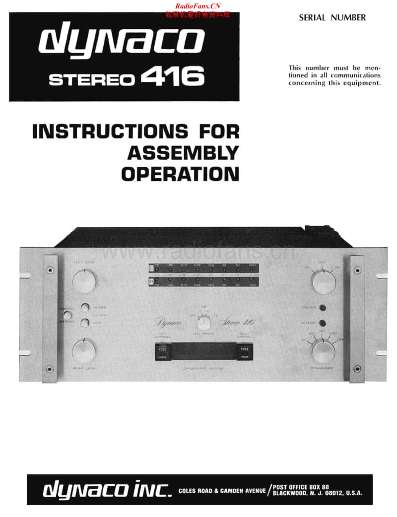 Dynaco-Stereo-416-Service-Manual电路原理图.pdf_第1页