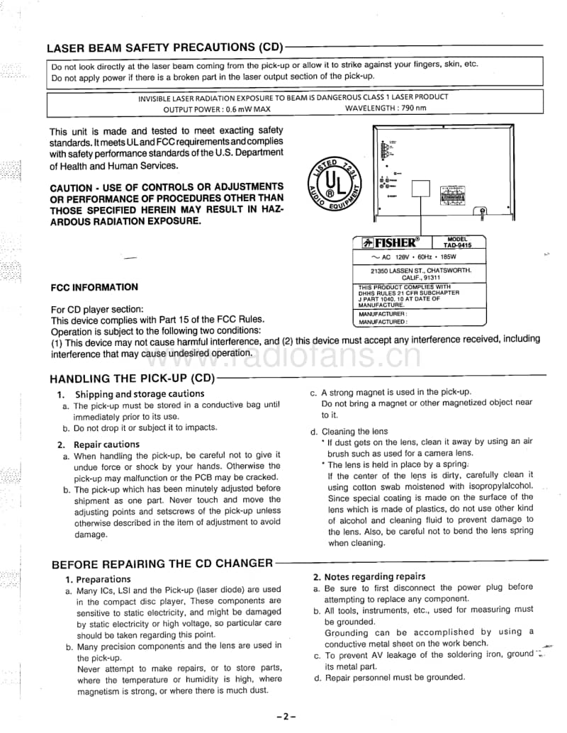 Fisher-TAD-9415-Service-Manual电路原理图.pdf_第3页
