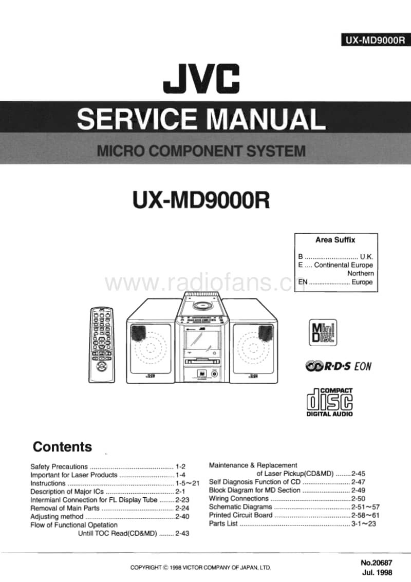 Jvc-UXMD-9000-R-Service-Manual电路原理图.pdf_第1页