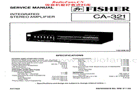 Fisher-CA-321-Service-Manual电路原理图.pdf
