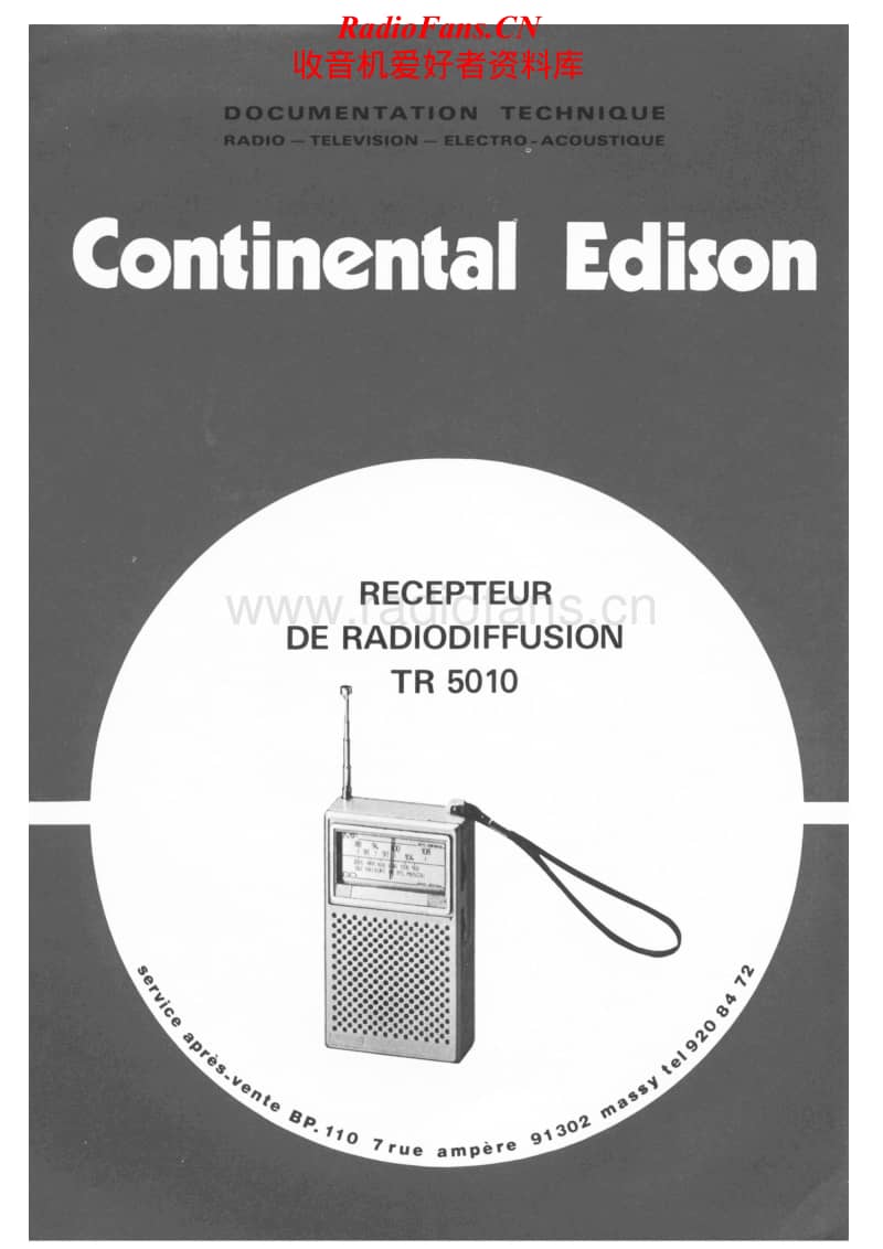 Continental-Edison-TR-5010-Service-Manual电路原理图.pdf_第1页