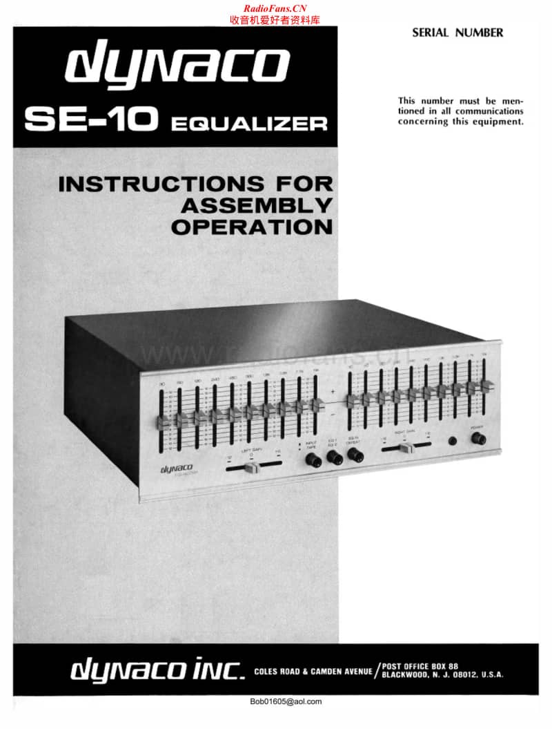 Dynaco-SE-10-Service-Manual电路原理图.pdf_第1页