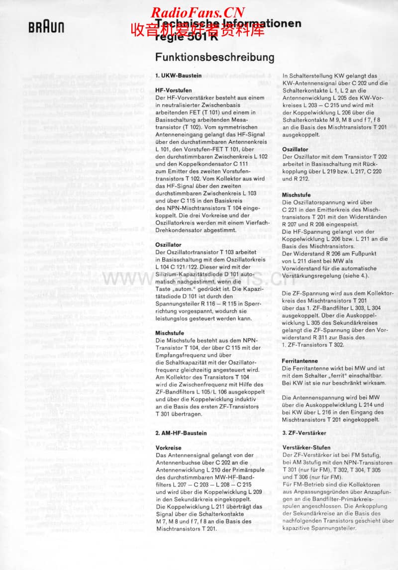 Braun-Regie-501-K-Service-Manual电路原理图.pdf_第1页