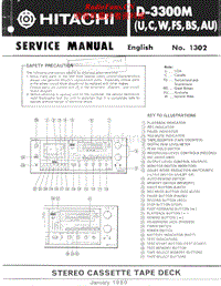 Hitachi-D-3300-M-Service-Manual电路原理图.pdf