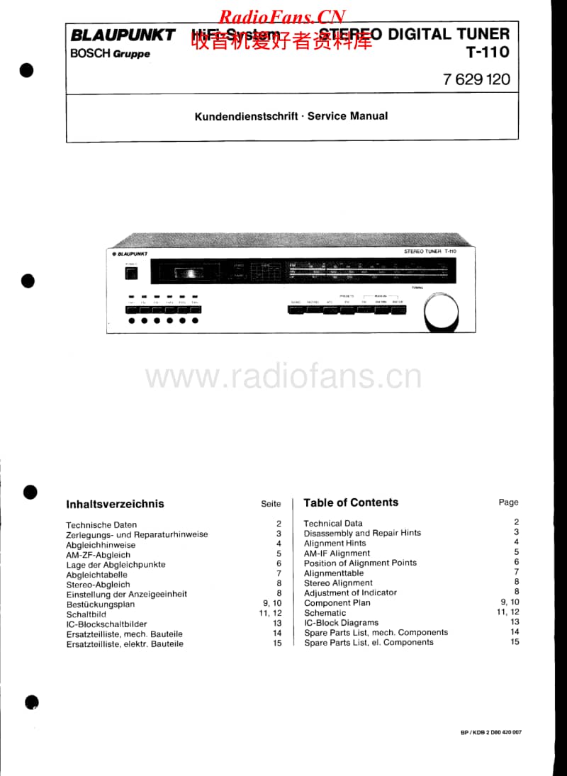 Blaupunkt-T-110-Service-Manual电路原理图.pdf_第1页