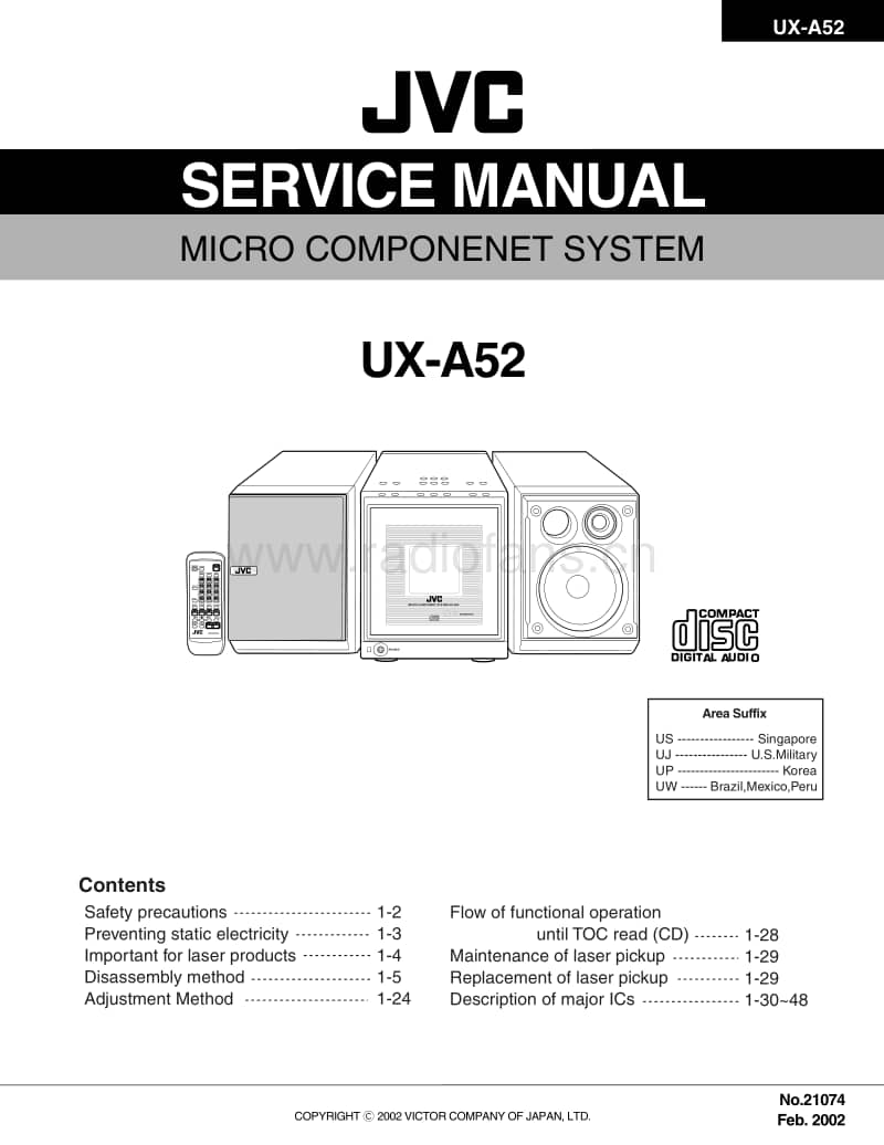 Jvc-UXA-52-Service-Manual电路原理图.pdf_第1页