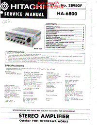 Hitachi-HA-6800-Service-Manual电路原理图.pdf
