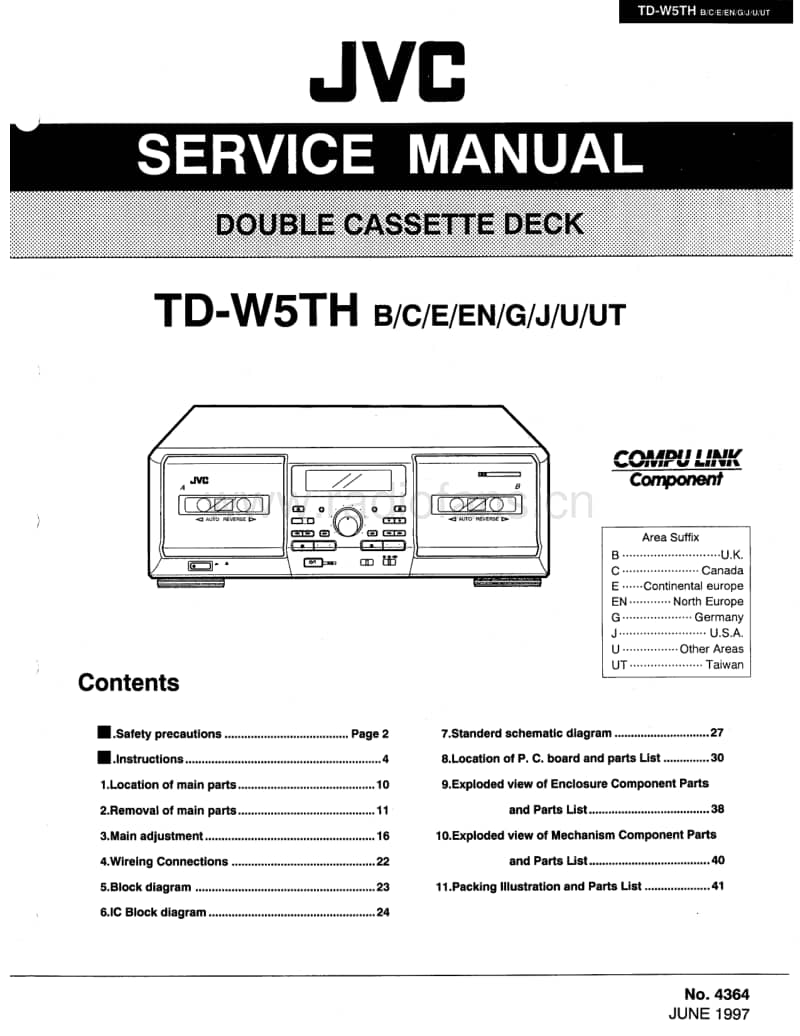 Jvc-TDW-5-TH-Service-Manual电路原理图.pdf_第1页