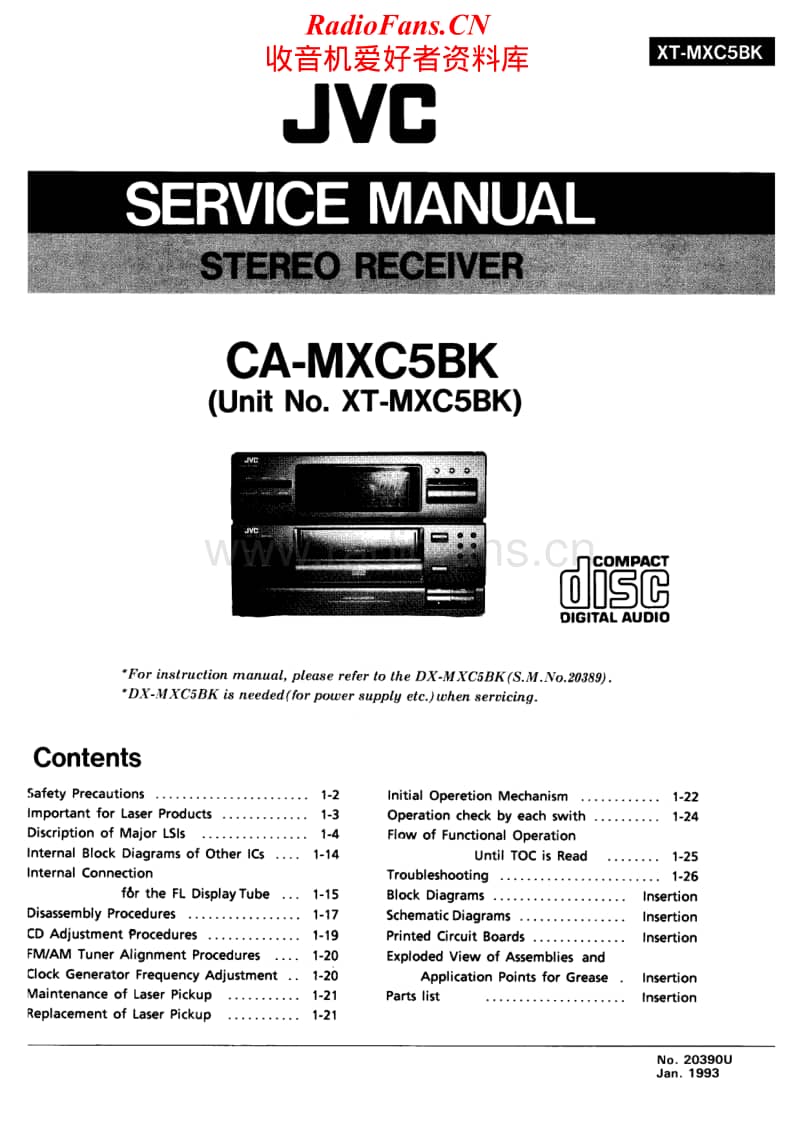Jvc-CAMXC-5-BK-Service-Manual电路原理图.pdf_第1页