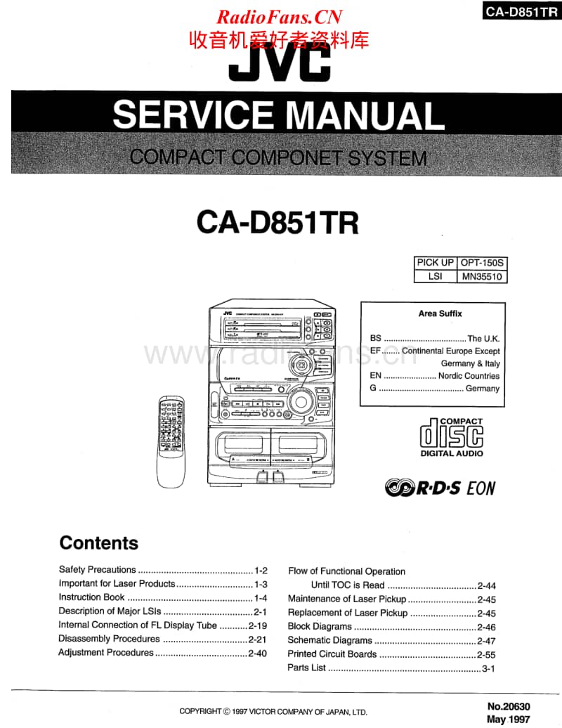 Jvc-CAD-851-TR-Service-Manual电路原理图.pdf_第1页