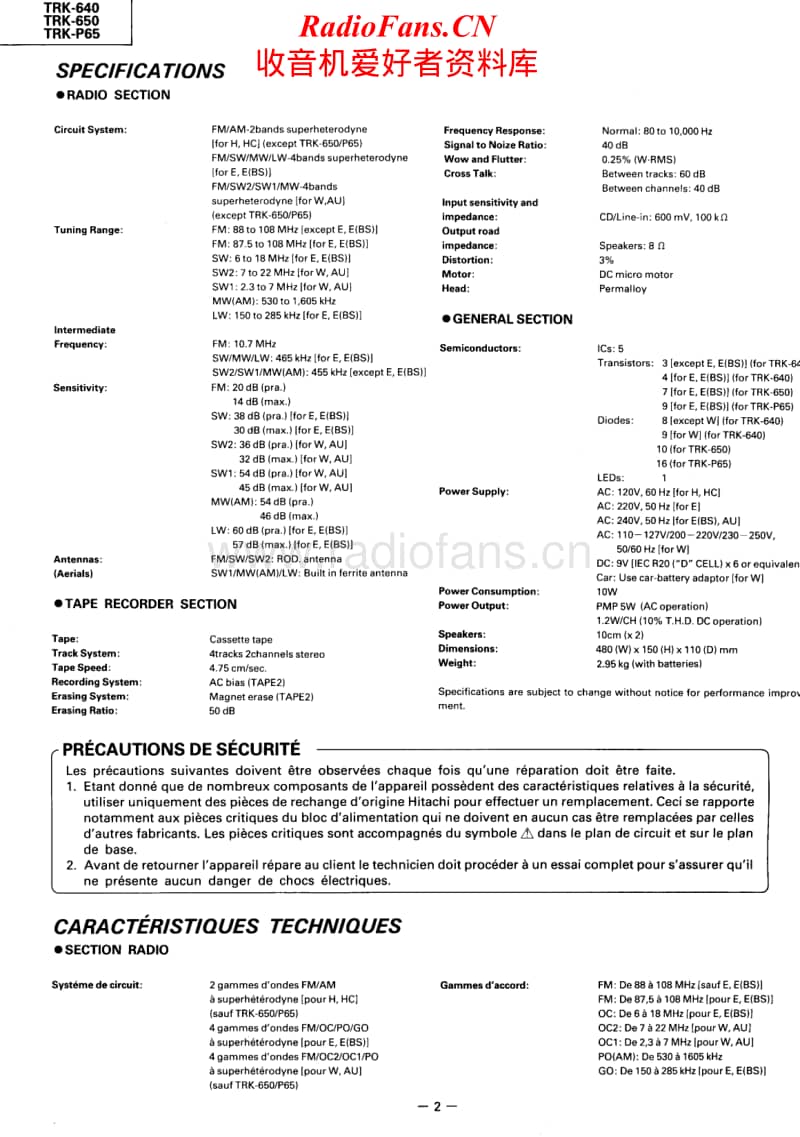 Hitachi-TRK-640-Service-Manual电路原理图.pdf_第2页