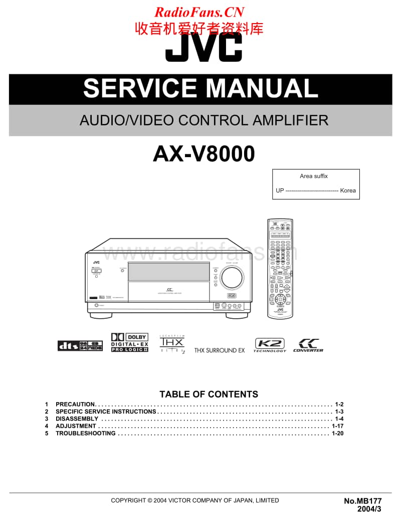 Jvc-AXV-8000-Service-Manual电路原理图.pdf_第1页