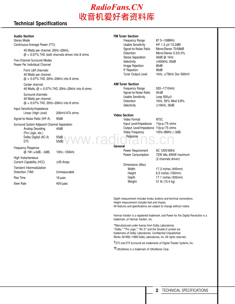 Harman-Kardon-AVR-100-Service-Manual电路原理图.pdf_第2页
