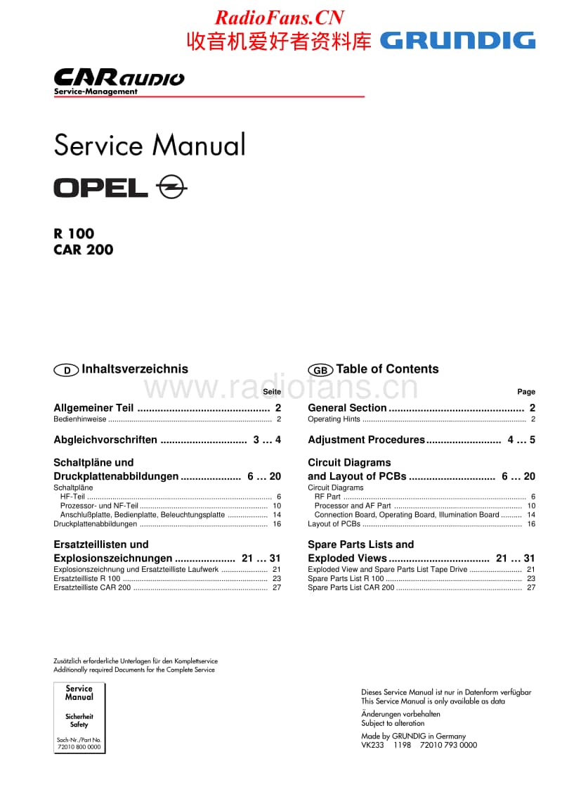 Grundig-CAR-200-Service-Manual电路原理图.pdf_第1页