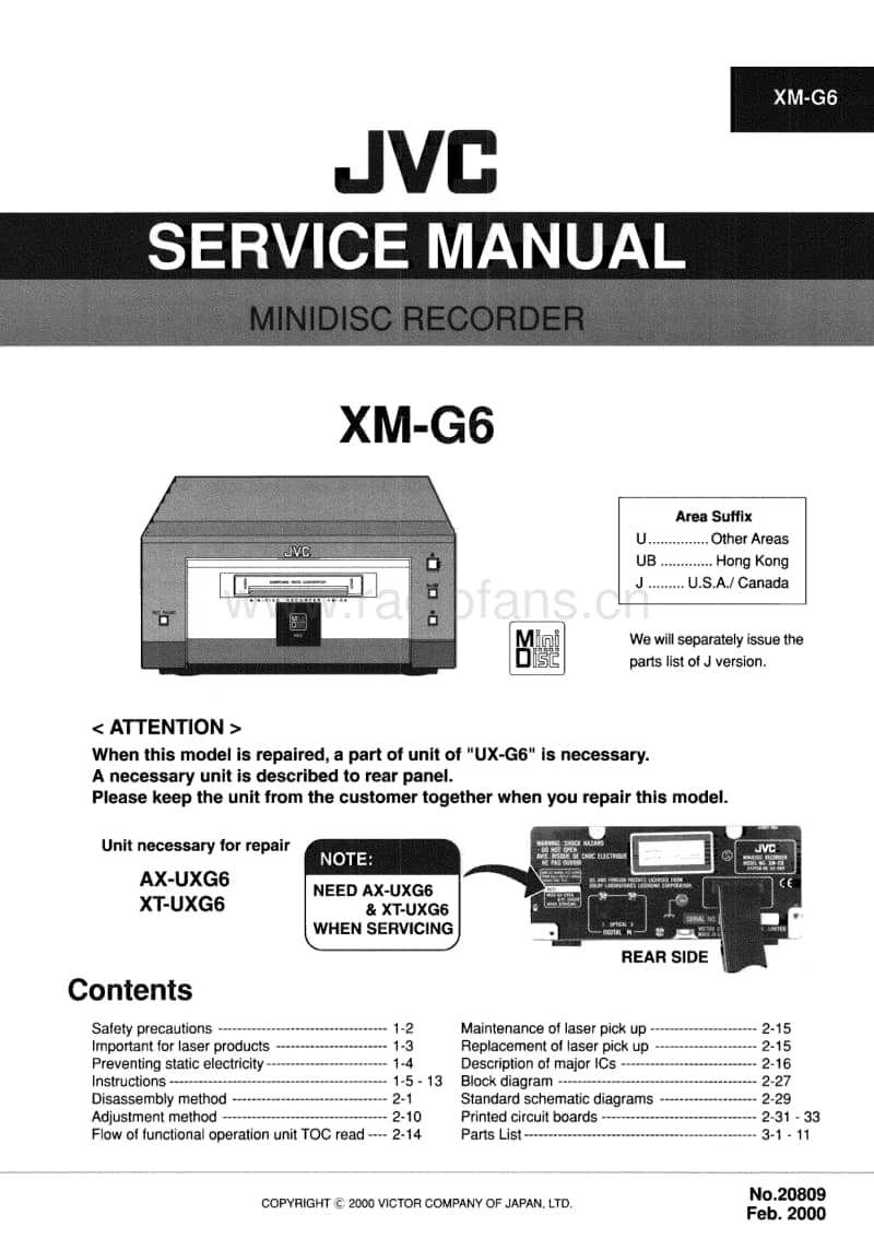 Jvc-XMG-6-Service-Manual电路原理图.pdf_第1页