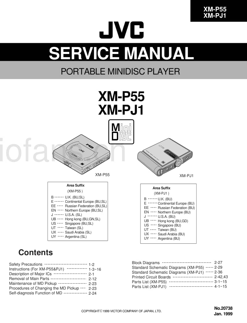 Jvc-XMPJ-1-Service-Manual电路原理图.pdf_第1页