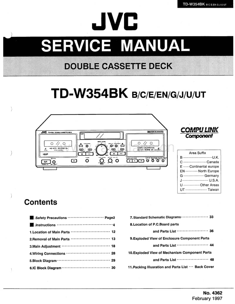 Jvc-TDW-354-BK-Service-Manual电路原理图.pdf_第1页