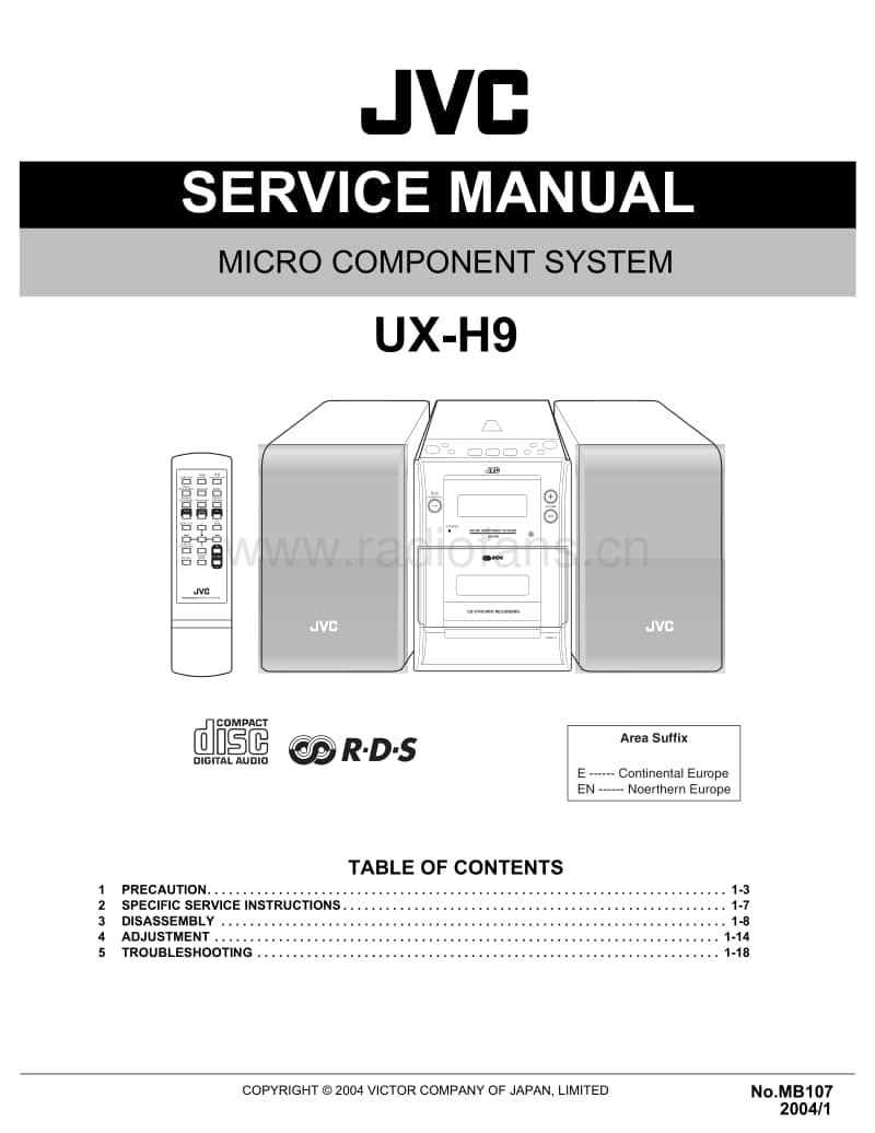 Jvc-UXH-9-Service-Manual电路原理图.pdf_第1页