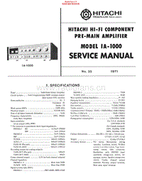 Hitachi-IA-1000-Service-Manual电路原理图.pdf