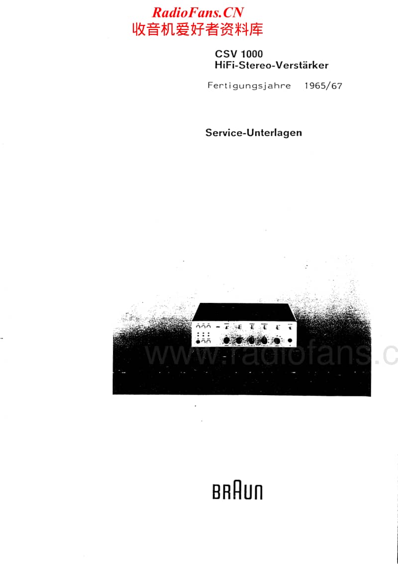 Braun-CSV-1000-Service-Manual电路原理图.pdf_第1页