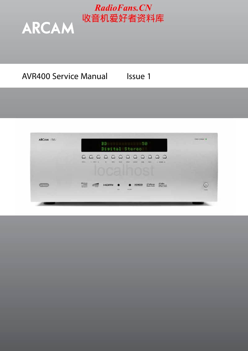 Arcam-AVR-400-Service-Manual电路原理图.pdf_第1页