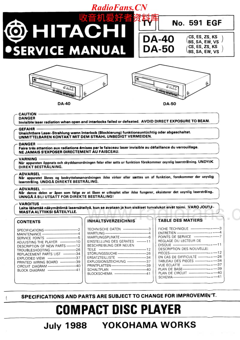 Hitachi-DA-40-Service-Manual电路原理图.pdf_第1页