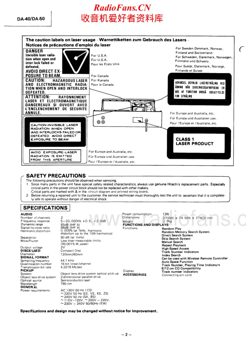 Hitachi-DA-40-Service-Manual电路原理图.pdf_第2页