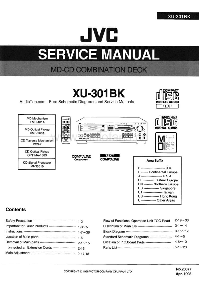 Jvc-XU-302-BK-Service-Manual电路原理图.pdf_第1页