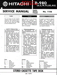 Hitachi-D-980-Service-Manual电路原理图.pdf
