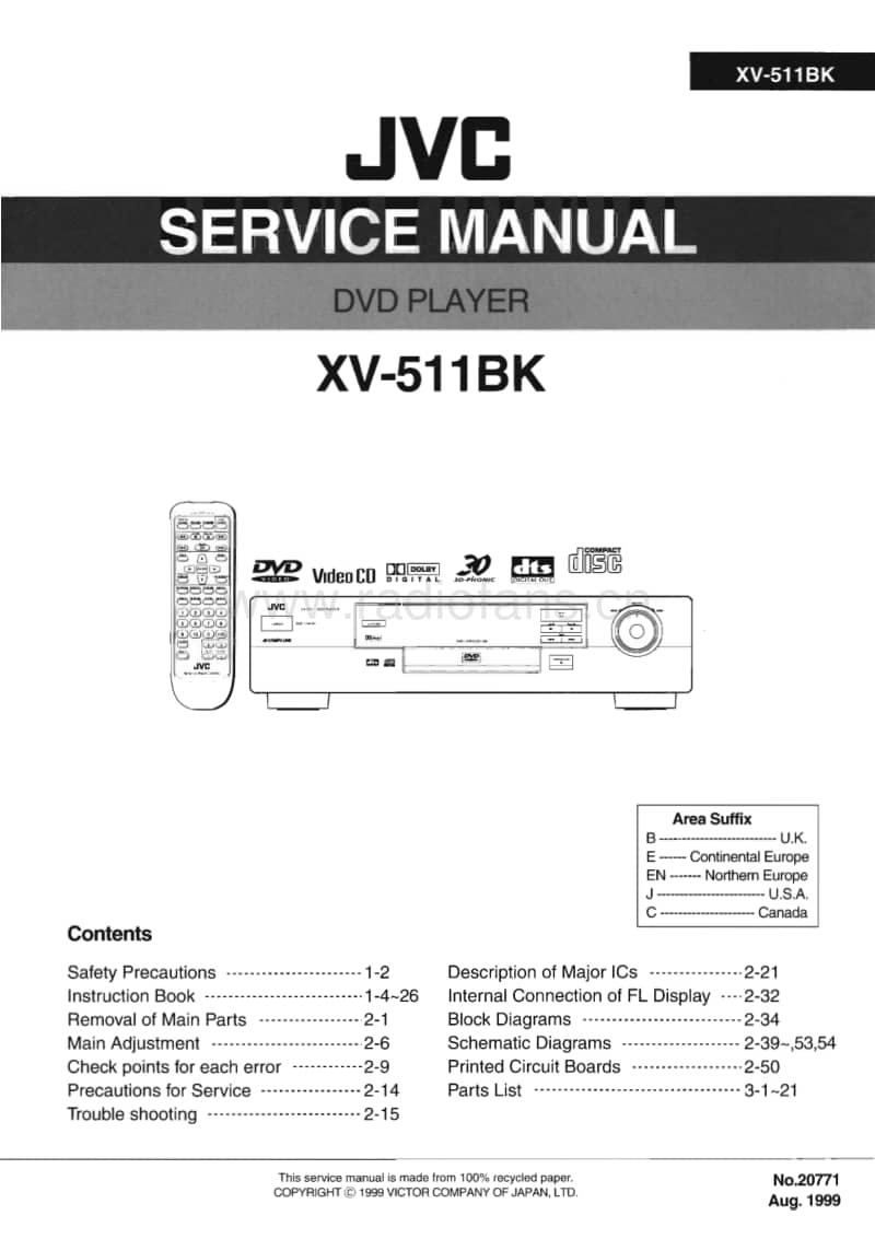 Jvc-XV-511-BK-Service-Manual电路原理图.pdf_第1页