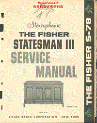 Fisher-STATESMAN-3-S-78-Service-Manual电路原理图.pdf