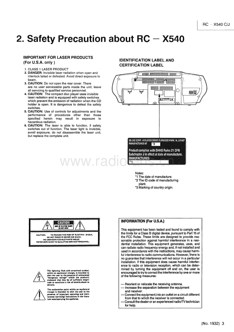 Jvc-RCX-540-Service-Manual电路原理图.pdf_第3页