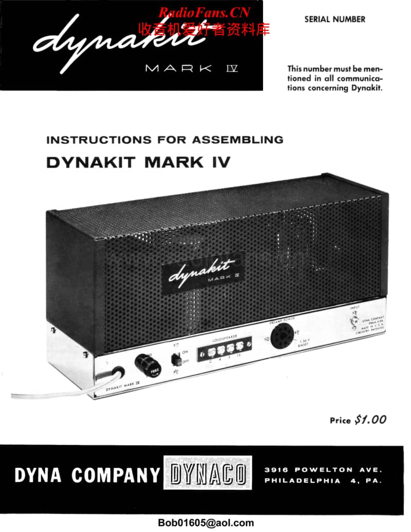Dynaco-Dynakit-Mark-IV-Service-Manual电路原理图.pdf_第1页