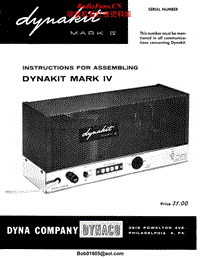 Dynaco-Dynakit-Mark-IV-Service-Manual电路原理图.pdf