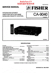 Fisher-CA-9040-Service-Manual电路原理图.pdf