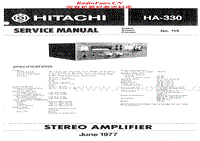 Hitachi-HA-330-Service-Manual电路原理图.pdf
