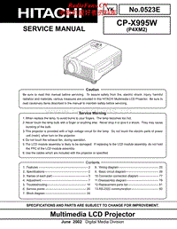 Hitachi-CP-X995-W-Service-Manual电路原理图.pdf