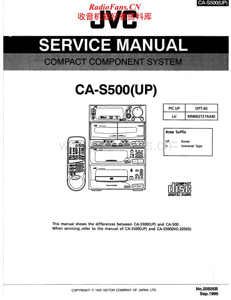Jvc-CAS-500-UP-Service-Manual电路原理图.pdf_第1页