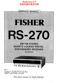 Fisher-RS-270-Service-Manual电路原理图.pdf