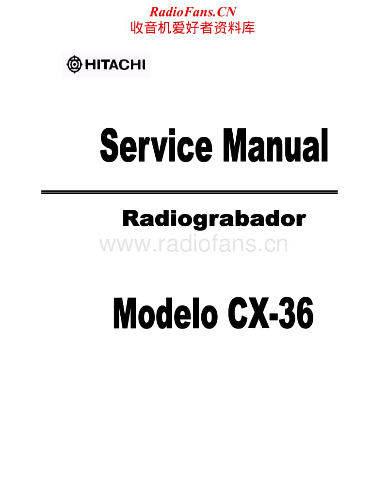Hitachi-CX-36-Schematic电路原理图.pdf_第1页