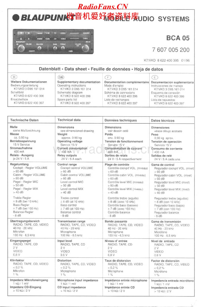 Blaupunkt-BCA-05-Service-Manual电路原理图.pdf_第1页