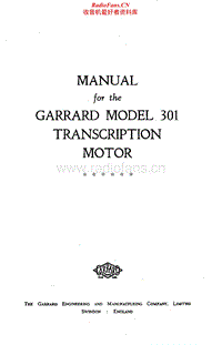 Garrard-301-Service-Manual电路原理图.pdf