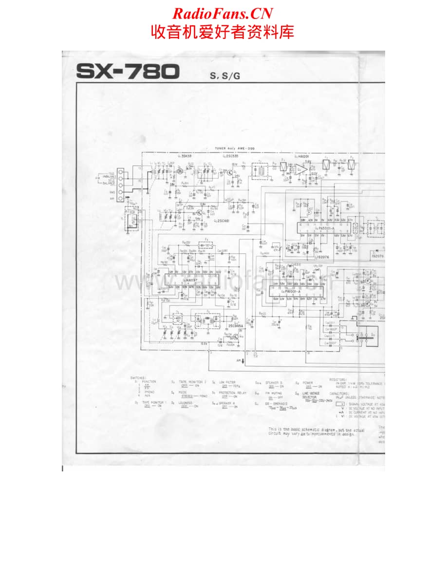 Pioneer-SX780-rec-sch维修电路原理图.pdf_第1页