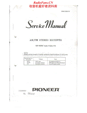 Pioneer-SX828-rec-sm维修电路原理图.pdf