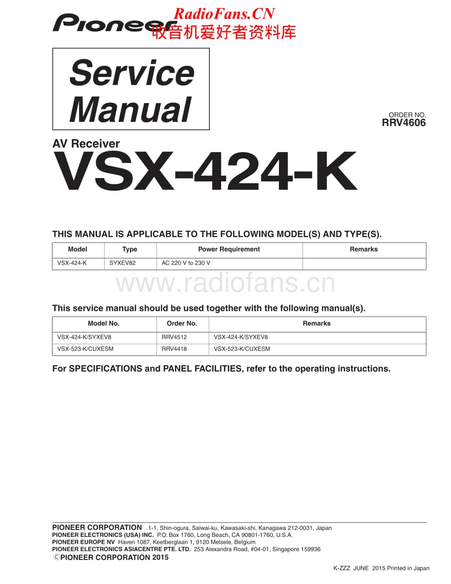 Pioneer-VSX42KK-avr-sm维修电路原理图.pdf_第1页