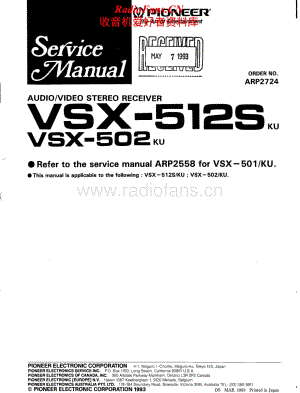 Pioneer-SX502-rec-sm维修电路原理图.pdf